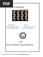 Dna Computing: From Koneru Lakshmaiah College of Engineering