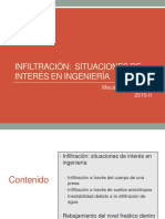 Infiltración: Situaciones de Interés en Ingeniería: Mecánica de Suelos 2015-II