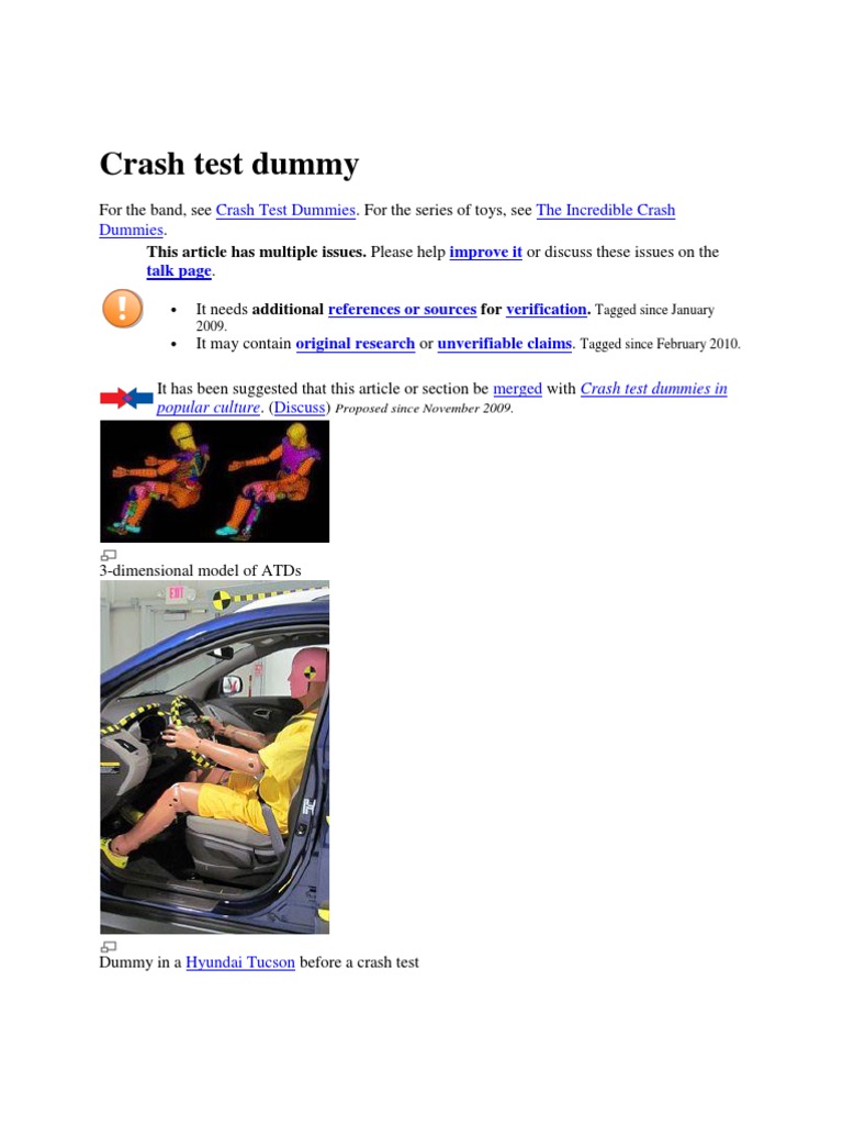 Crash Test Dummy | PDF | Motor Vehicle | Automobiles