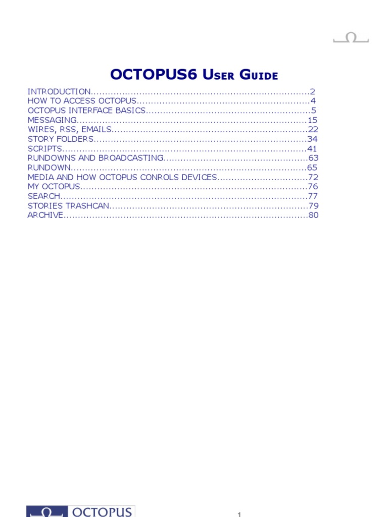 Octopus 6 User Guide Overview | PDF | Tab (Gui) | Login