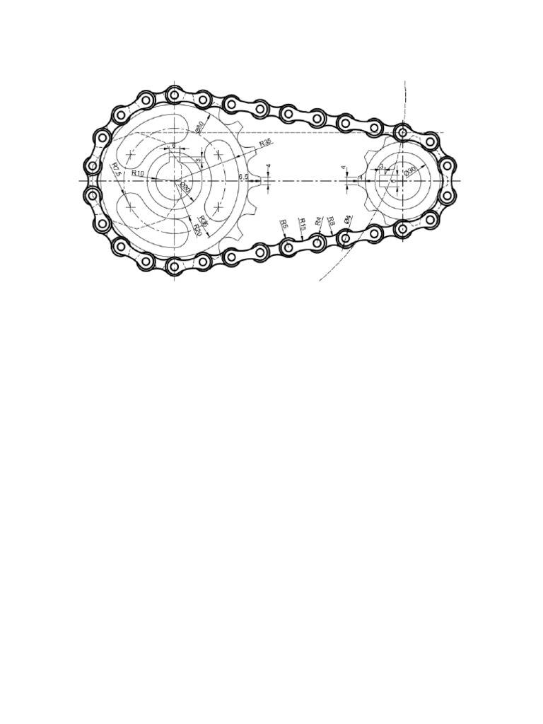 Diseño de Cadena Autocad | PDF