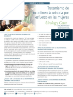 Treating Stress Urinary Incontinence SUI in Women Fact Sheet Spanish