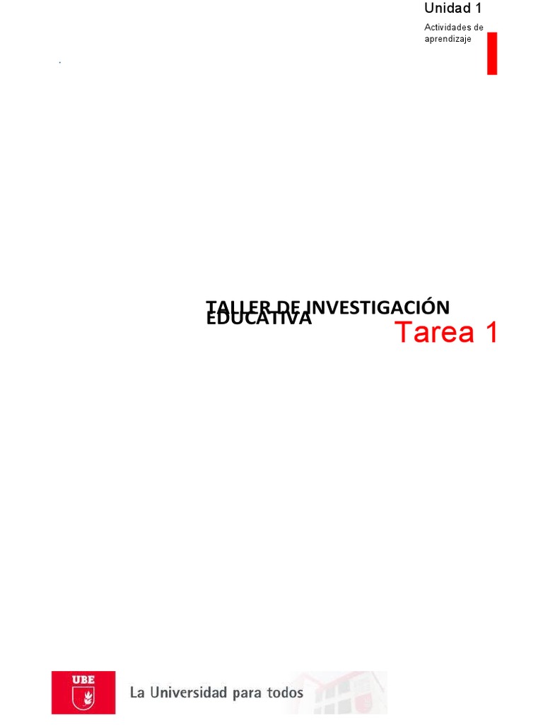 Tarea 1 | PDF | Evaluación | Aprendizaje