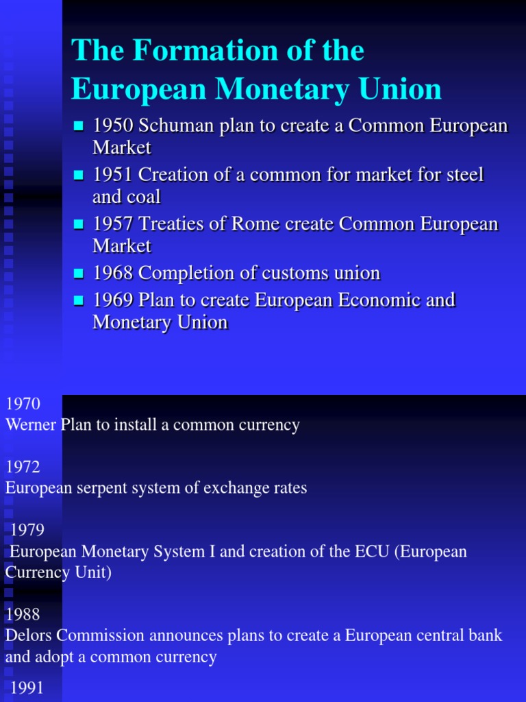 History of the European Monetary Union | PDF