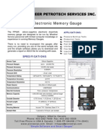 PPS25 Memory Gauge Downhole Pressure Tests