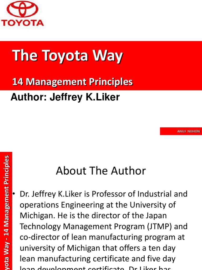 Anuj nijhon the toyota way pdf lean manufacturing leadership