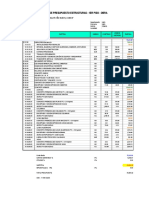 Presupuesto Estructuras - 1er Piso