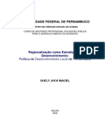 Universidade Federal de Pernambuco: Regionalização Como Estratégia de Desenvolvimento