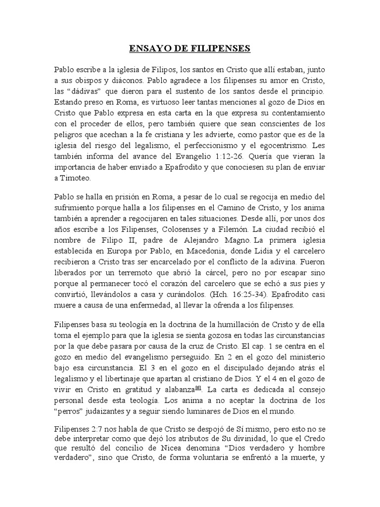 Estudio de la Epístola a los Filipenses | PDF | Pablo el apóstol ...