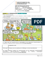 Práctica Final Equivalente A Prueba Final Español I (1) D