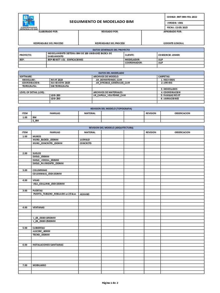 Seguimiento de Modelado Bim | PDF | Informática | Desarrollo de software