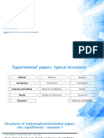 "Story" and Structure of Scientific Papers: Materials & Methods Section