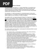 Physical Sciences Statement: UCSD