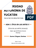 Universidad Autónoma de Yucatán: Ada 5. Ética en Las Artes V