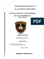 Policía Nacional Del Perú: Escuela de Educación Superior Técnico Profesional PNP - Puno