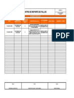 Registro de Reporte de Fallos