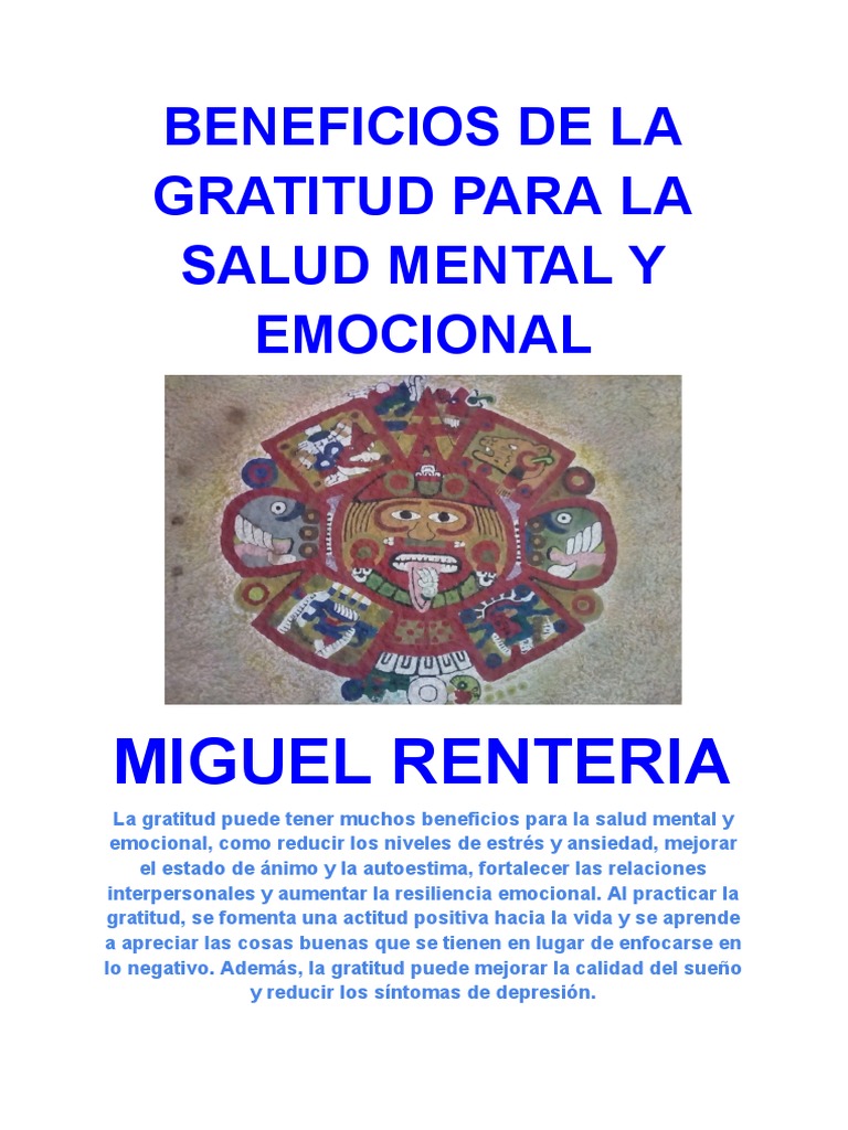 Beneficios de La Gratitud para La Salud Mental y Emocional | PDF