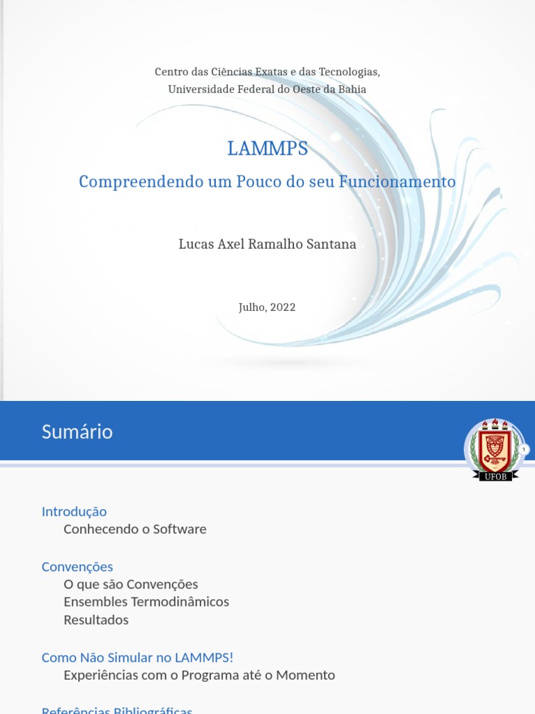 Guia Prático sobre LAMMPS e Simulações | PDF