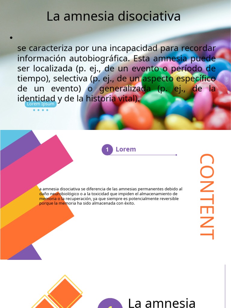 Amnesia Disociativa PDF Psicología cognitiva Ciencias del