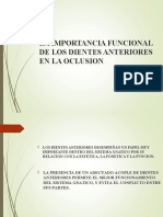 La Importancia Funcional de Los Dientes Anteriores en La Oclusion