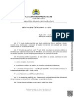 Câmara Municipal Do Recife: Projeto de Lei Ordinária #441/2021