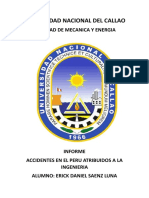 Informe de Accdidentes de La Ingenieria en El Peru.