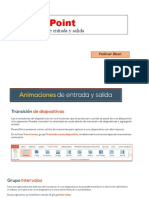 Powerpoint: - Animaciones de Entrada Y Salida