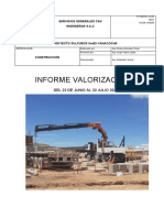 Informe Valorización - Del 22 de Junio Al 22julio 2022