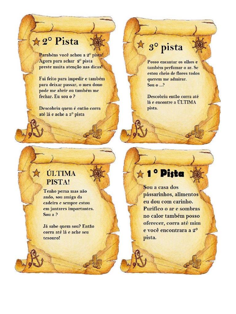 Pistas Do Caça Ao Tesouro | PDF