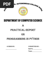 Python Practical Report