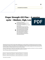 Finger Strength 432 Plan - 6 Session Cycle - Medium, High, Low Volume