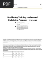 Bouldering Training - Advanced Undulating Program - 4 Weeks: My Account (/My-Account/)