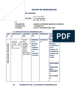 Sesión de Aprendizaje