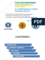 Crecimiento Y Exportaciones en La Región PIURA-PERÚ: 1970-2017