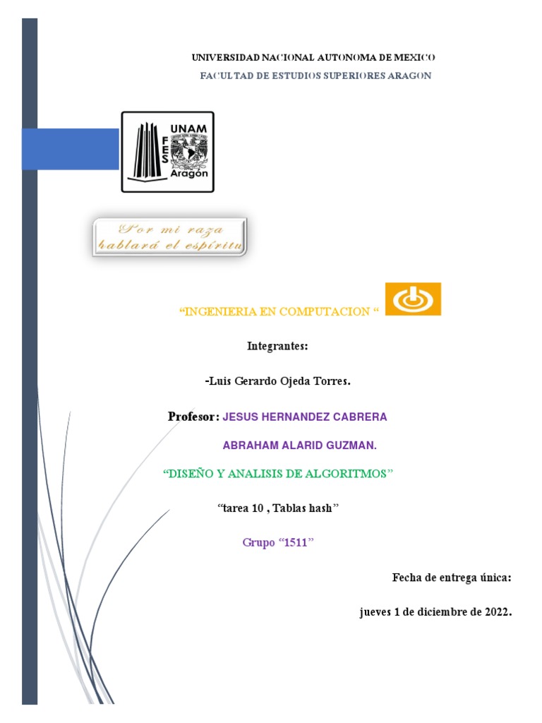 Tarea 9 Tablas Hash PDF