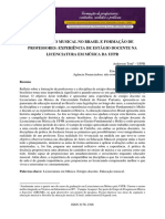 Ed Musical No Brasil e Formação de Professores