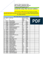 MSCGeology EntranceResult2022 OtherUniversity