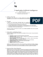 55-700241 Applicable Artificial Intelligence: 1. Outline of The Task
