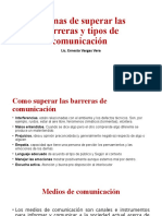 Formas de Superar Las Barreras y Tipos de Comunicación: Lic. Ernesto Vargas Vera