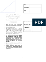 Po Leung Kuk Ngan Po Ling College English Language Paper 1 Question-Answer Book Time Allowed: 1 Hour and 30 Minutes Instructions