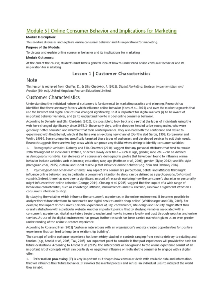 Online Consumer Behavior Insights | PDF | Marketing | Digital Marketing