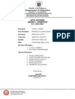 HPTA Officers - Grade Two-Bonifacio 2022-2023