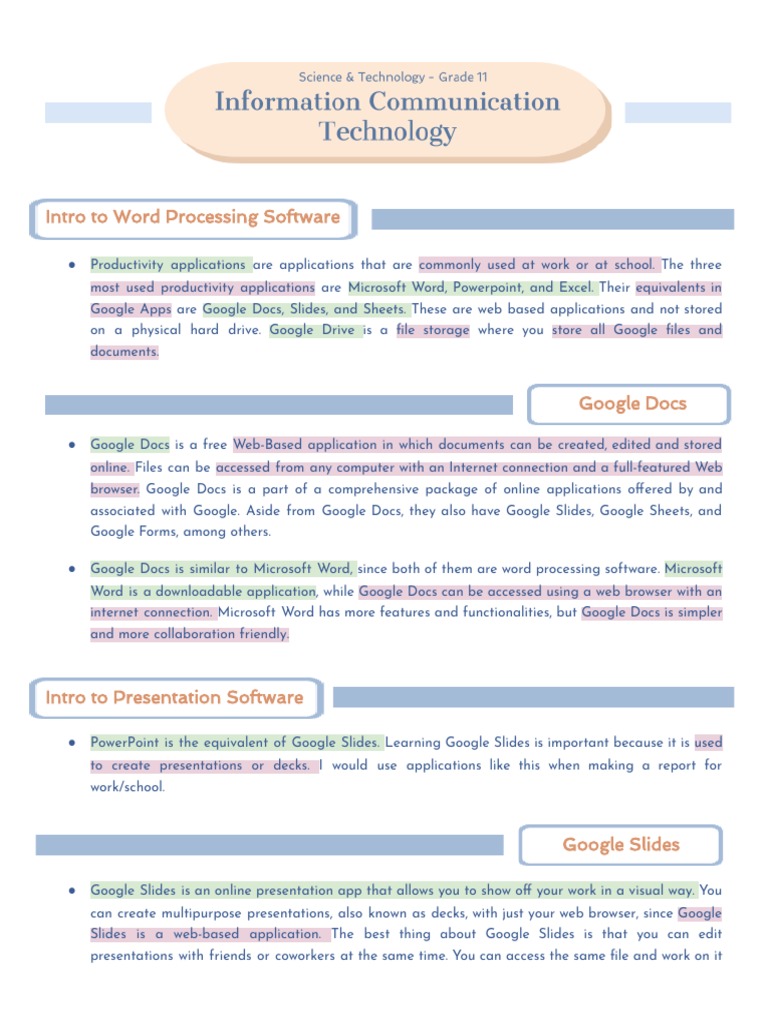 Information Communication Technology PDF