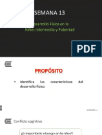 Semana 13: Desarrollo Físico en La Niñez Intermedia y Pubertad