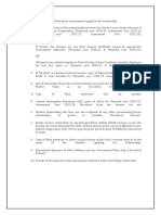CEPT Pre-Admission Scholarship Document Checklist