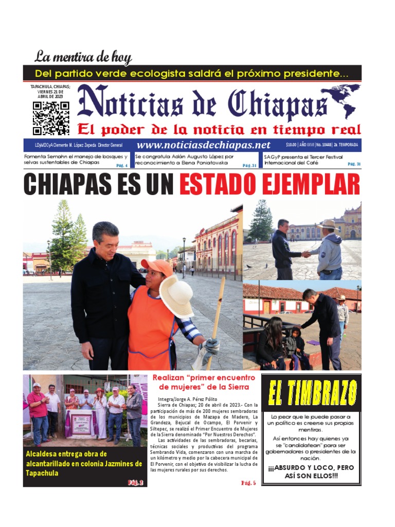 Periódico Noticias de Chiapas, Edición Virtual Viernes 21 de Abril de ...