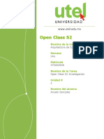 Open Class S2: Nombre de La Materia Semana Matricula Nombre de La Tarea Unidad # Nombre Del Alumno