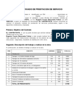 Contrato Privado de Prestacion de Servicio Angelino Mamani