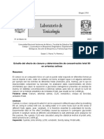 Estudio Del Efecto de Cianuro y Determinación de Concentración Letal 50 en Artemias Salinas