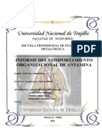 Universidad Nacional de Trujillo: Informe Del Comportamiento Organizacional de Antamina